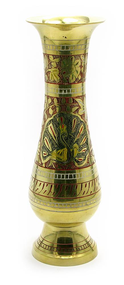 Brass Flower Vase 10" image 0