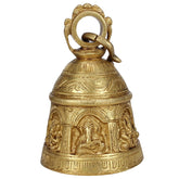 Lord Ganesha Engraved Brass Hanging Bell image 0
