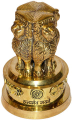 Brass Ashoka Pillar Miniature image 1