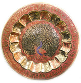 Brass Wall Hanging Plate Peacock-5" image 0