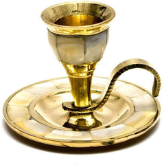 Set of 2 Brass Candle Stand 2" image 1