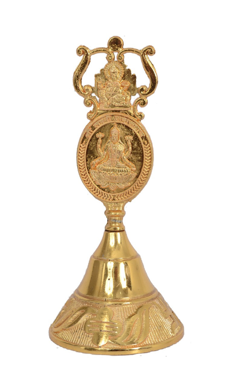Brass Bell with Lakshmi image 0