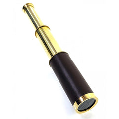 Handheld Brass Telescope/Binocular 9" image 0