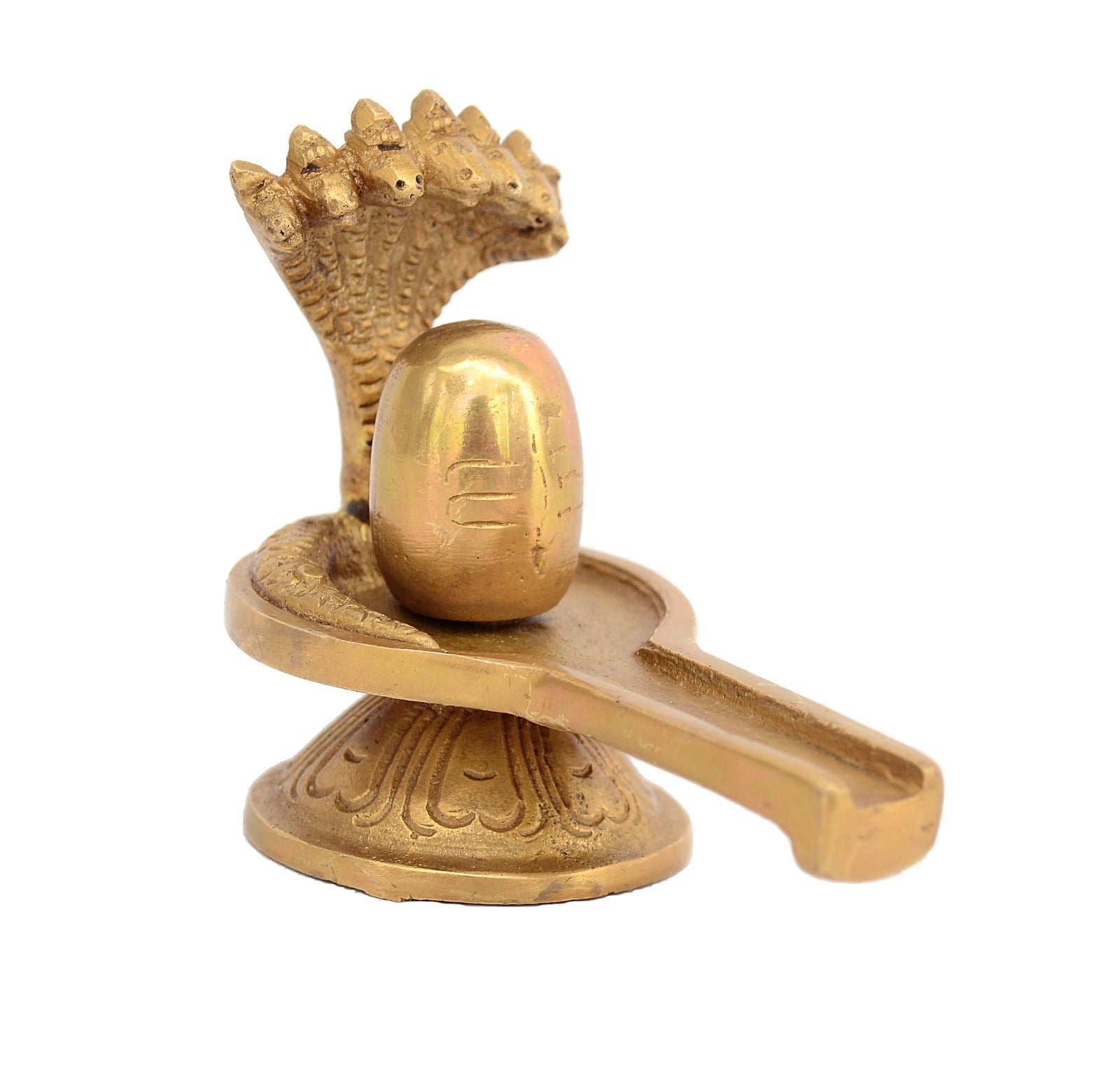 Brass Lord Shiva Lingam Sculpture Shivling Statue image 0