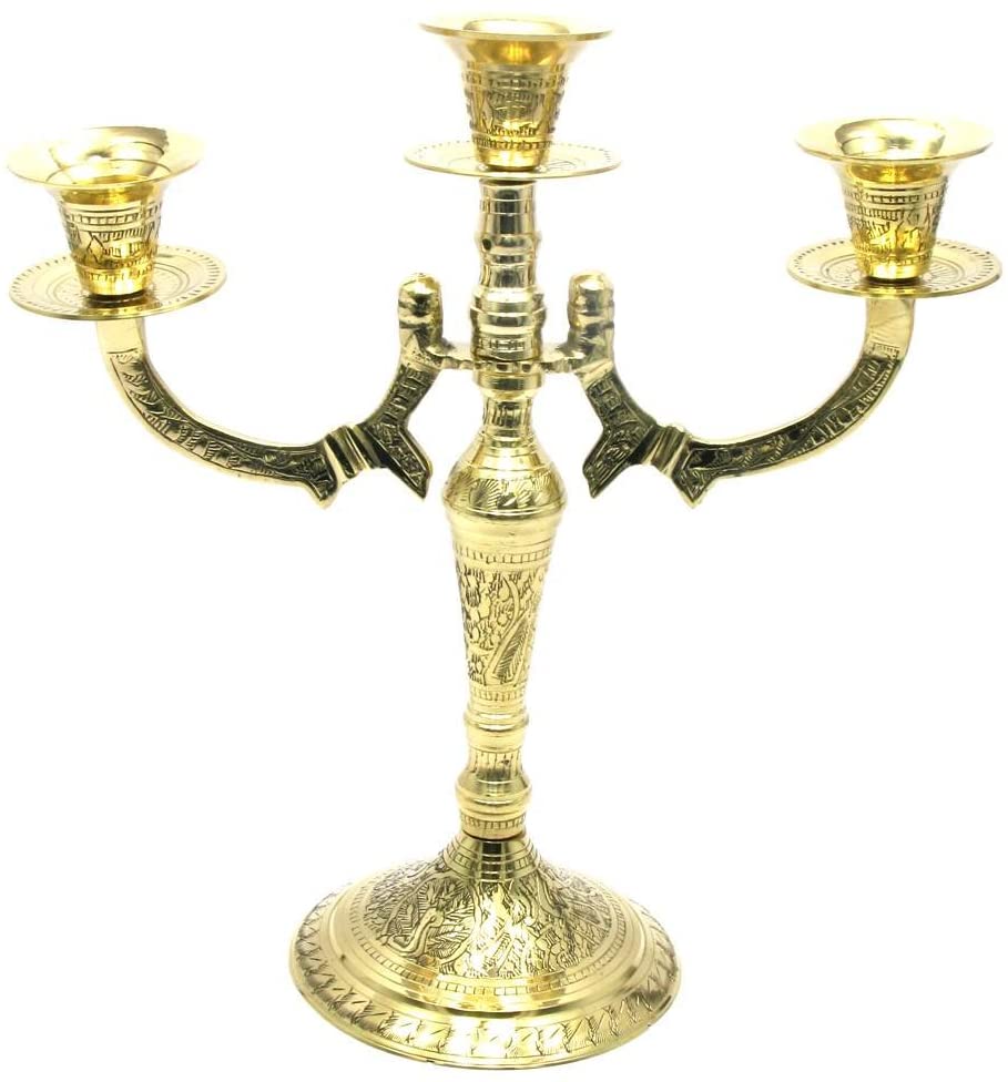 Brass Candle Stand for 3 Candles image 0