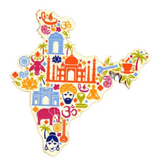 Wooden Fridge Magnet-Map of India image 0