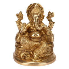 Brass Ganesha Statue Idol image 0