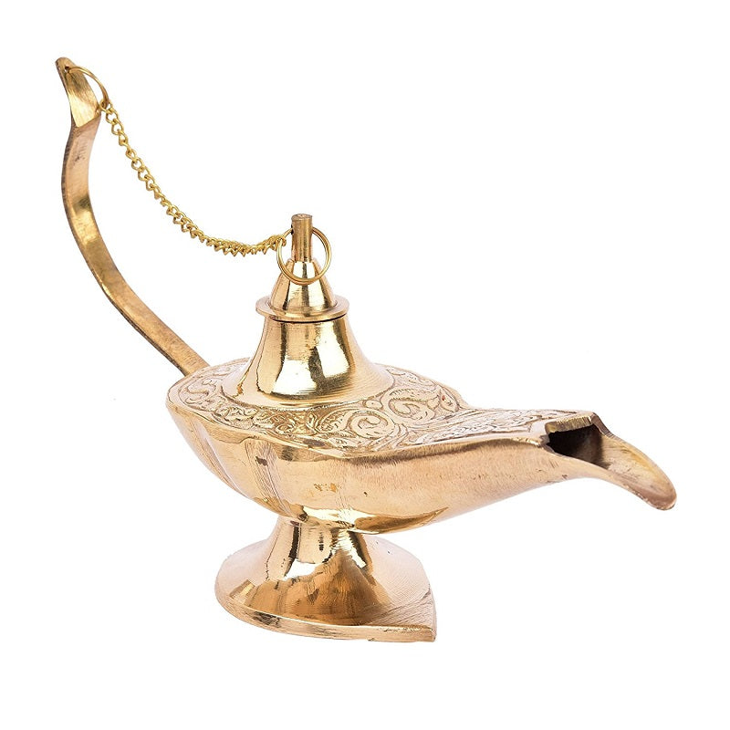 Brass Alladin Chirag Lamp 8" image 0