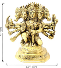 Brass Panchmukhi Hanuman image 1