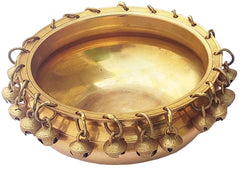 Ethnic Brass Urli with Bells (Size-9.5") image 0