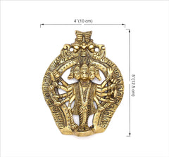 Panchmukhi Hanuman Brass Wall Hanging Idol image 1