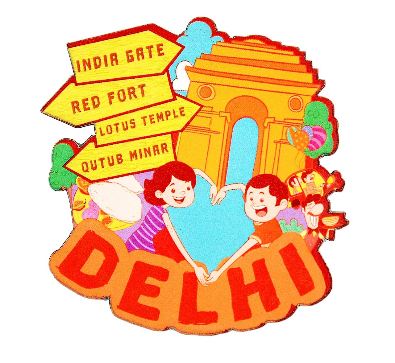 Wooden Fridge Magnet-Delhi image 0