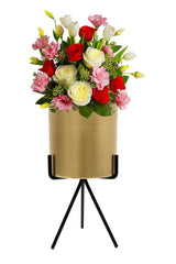 Metal Planter Pot with Metal 12" image 0