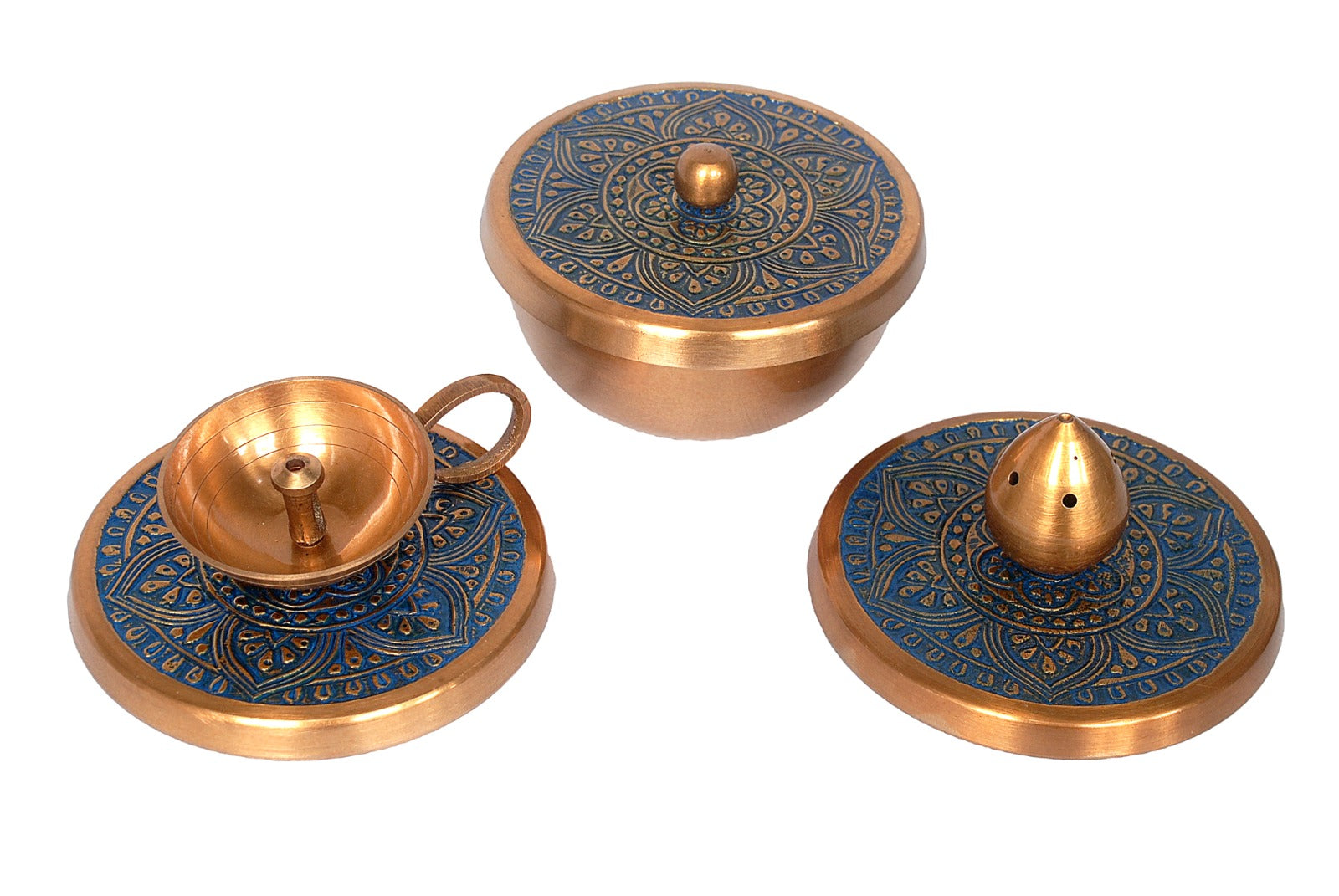 Brass Puja Combo Set with Box image 0
