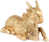 Brass Sitting Nandi Cow image 0