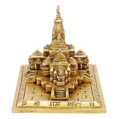 Brass Ayodhya Ram Mandir Showpiece (7Inch) image 2