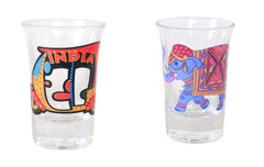 Souvenir India Auto Rickshaw-Elephant Shot Glasses Set of 2, Multicolour, 30 m image 0