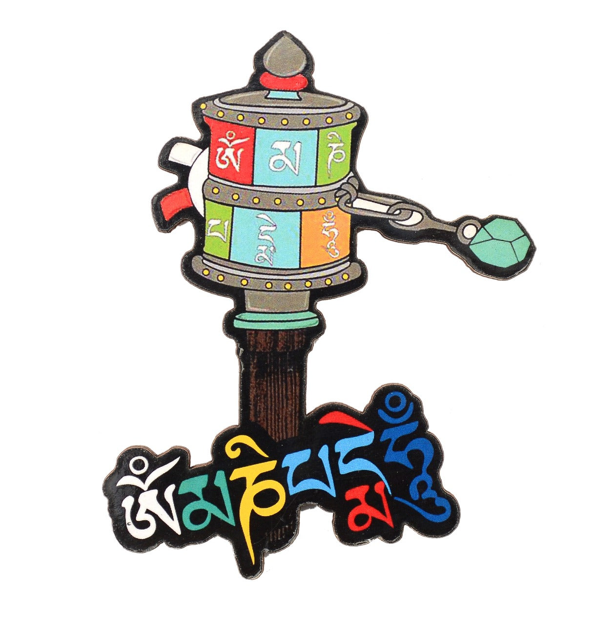 Wooden Fridge Magnet-Prayer Wheel image 0