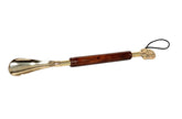 Brass Shoe Horn with Wooden Handle -16" image 0
