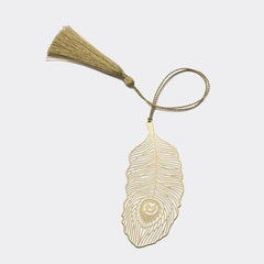 Brass Bookmark-Feather Leaf image 1