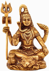 Brass Shiva Shankar 5" image 0