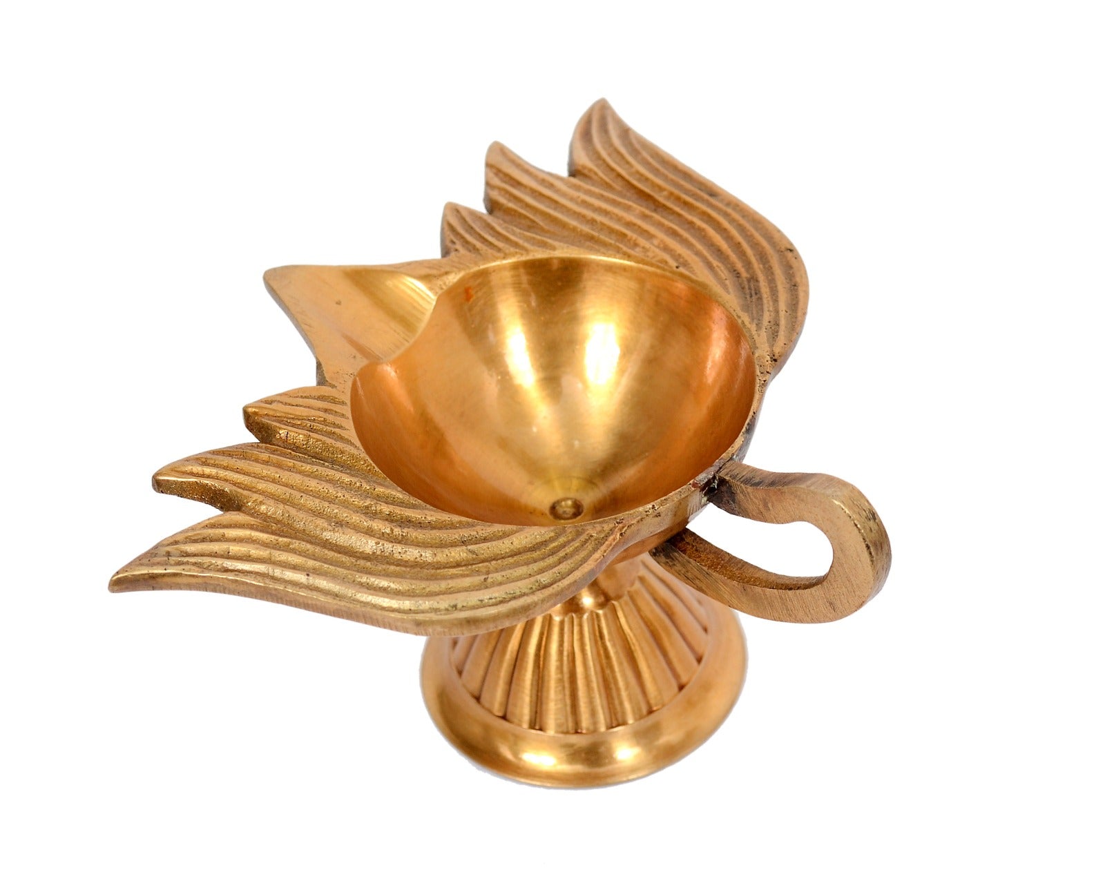 Brass Diya with Handle image 0