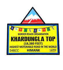 Wooden Fridge Magnet-Khardungla Top image 0