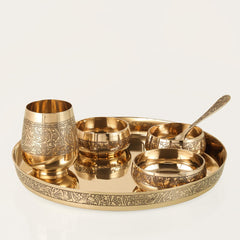 Kansa Thali Set / 6 Pcs Bronze Dinner Set