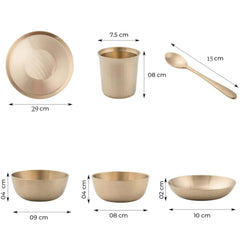 Kansa Thali Set / 6 Pcs Bronze Dinner Set