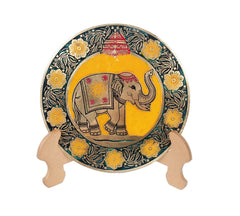 Souvenir Metal Elephant India Plate