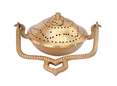 Brass Loban Dhoop Dani with Handle Incense Dhoop Burner image 0