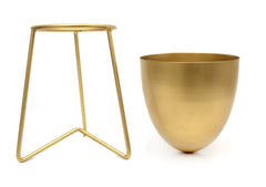 Metal Planter Pot with Metal 12" image 1