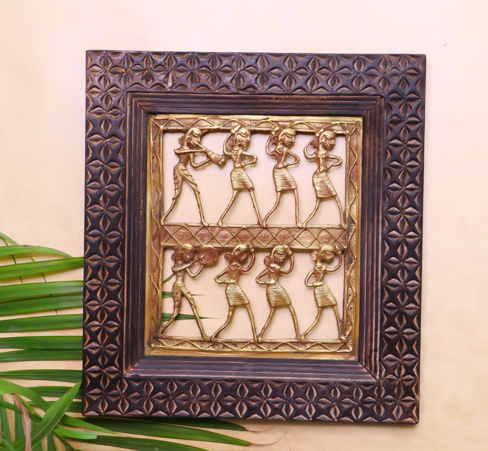 Handcrafted Bastar Art Wall Hangings/Brass Dhokra Art (Size-6X6) image 0