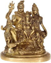 Brass Shiv Parivaar with Kartik image 0
