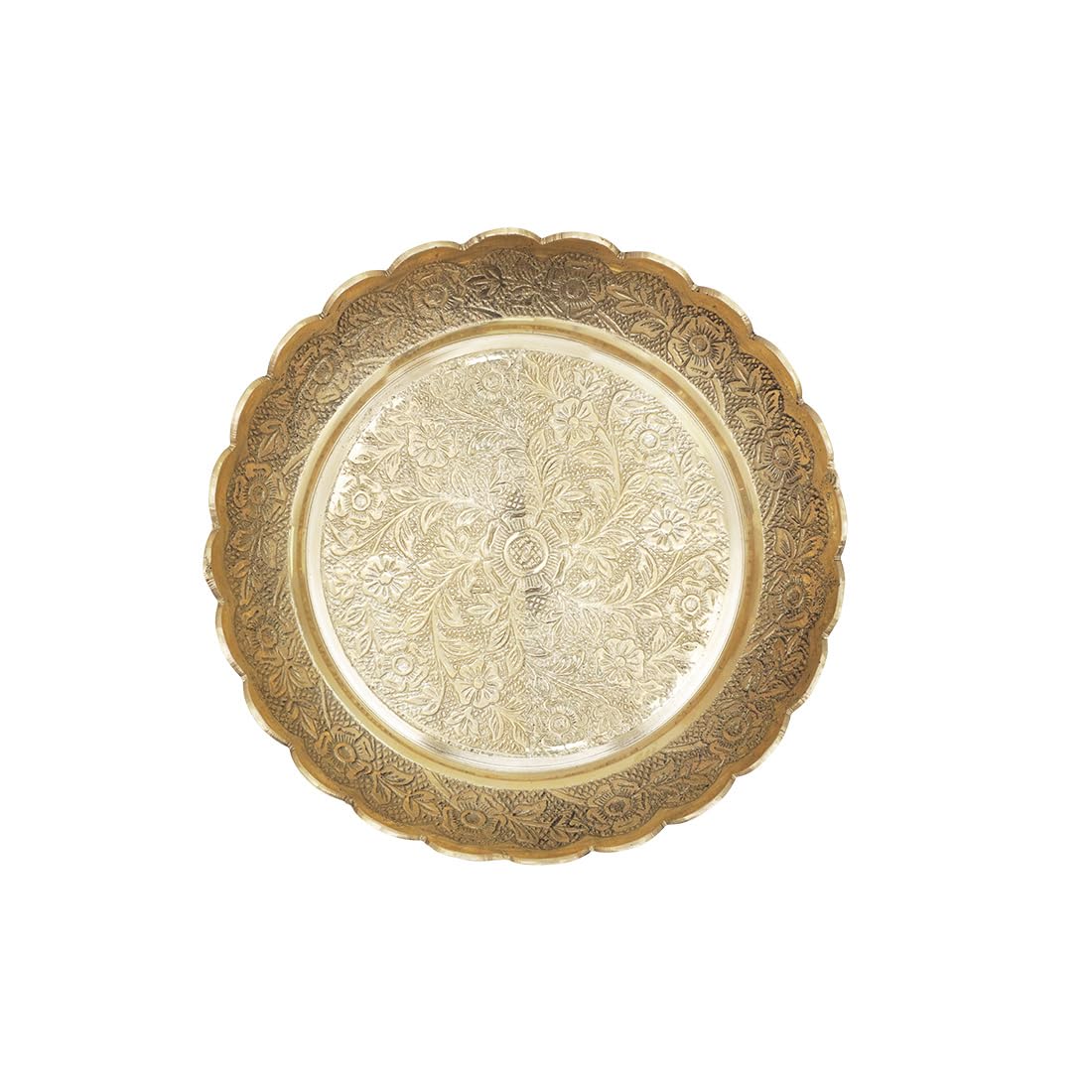 Brass Pooja Plate (Size-8 Inch) image 0