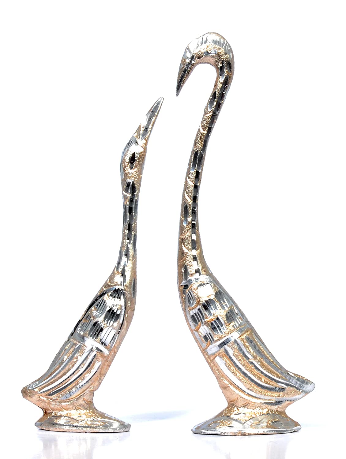 Metal Pair of Swan Love Birds-7" image 0