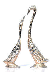 Metal Pair of Swan Love Birds-7" image 0
