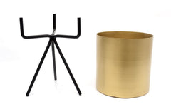 Metal Planter Pot with Metal 12" image 2