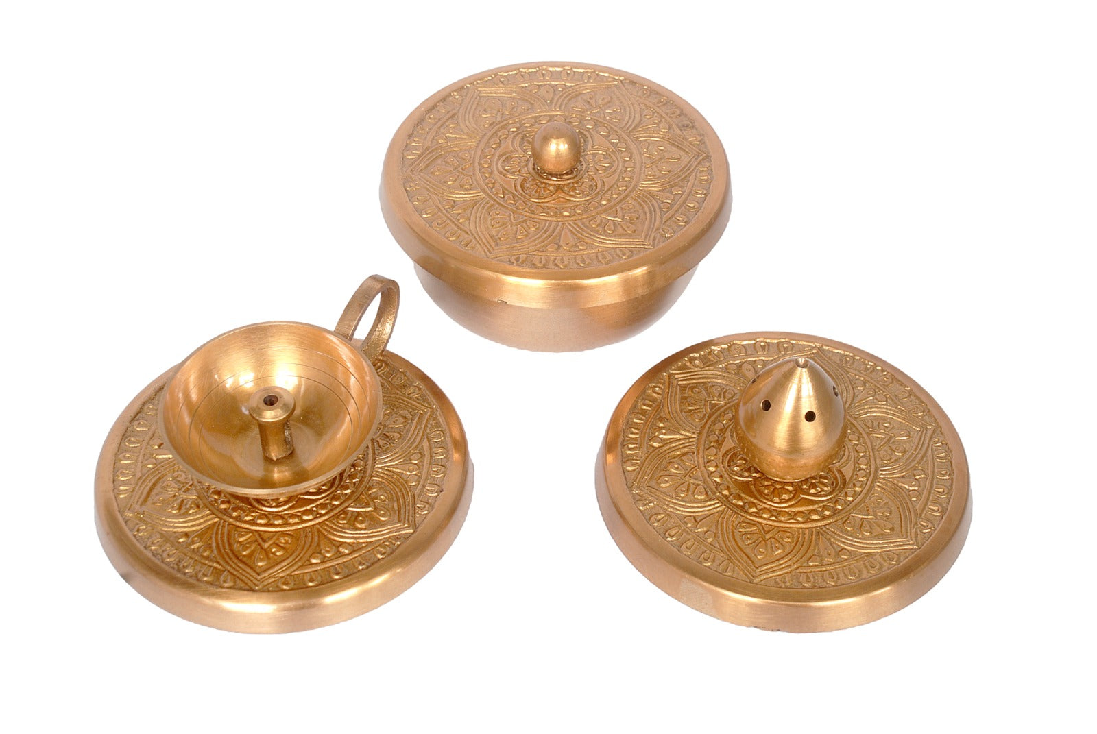 Brass Puja Combo Set with Box image 0