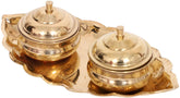 Brass Supari Plate Kum Kum Holder Puja Thali image 0