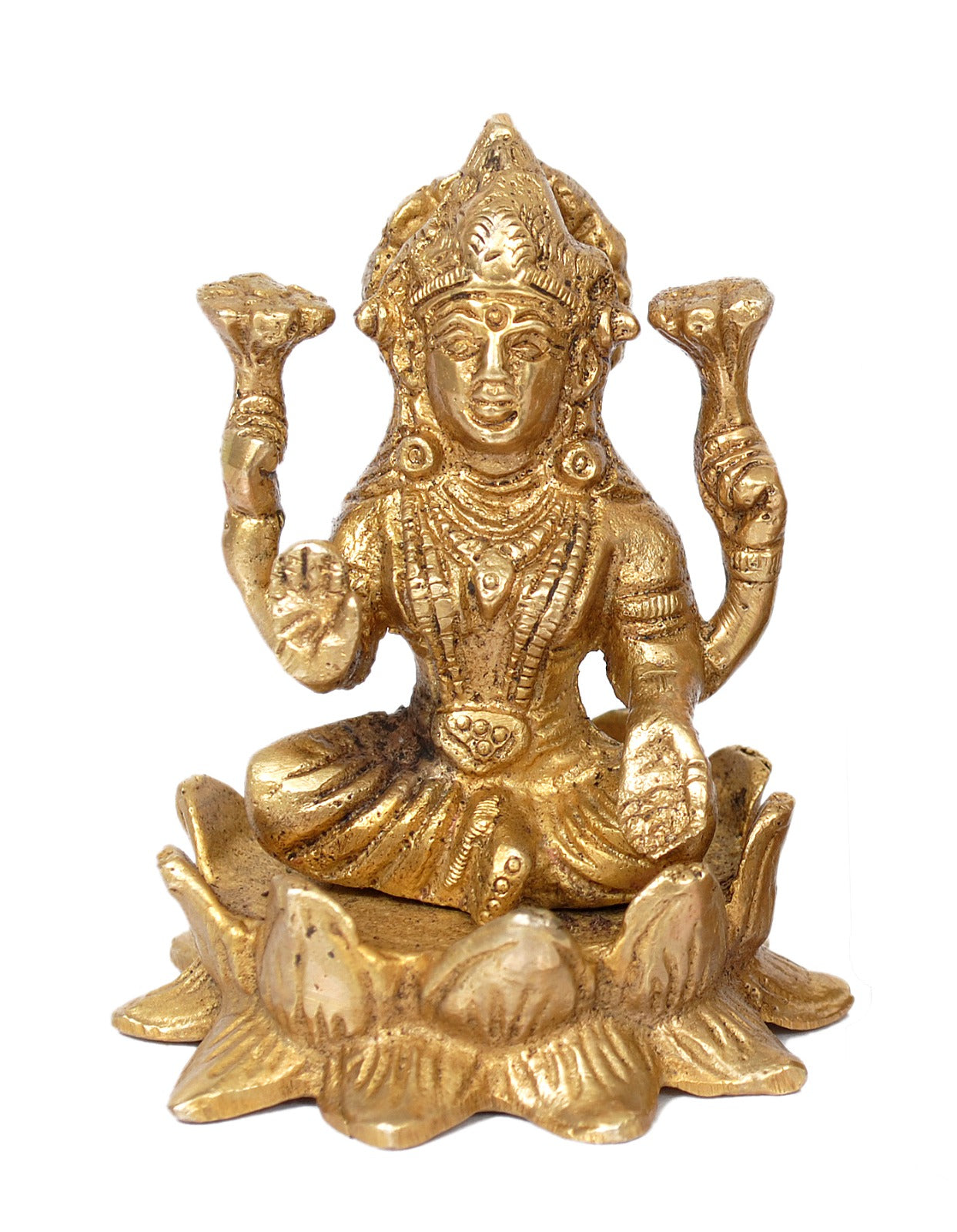 Brass Lakshmi Laxmi Religious Idol image 0