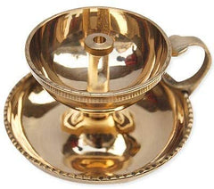 Brass Akhand Jyoti Diya with Handle image 0