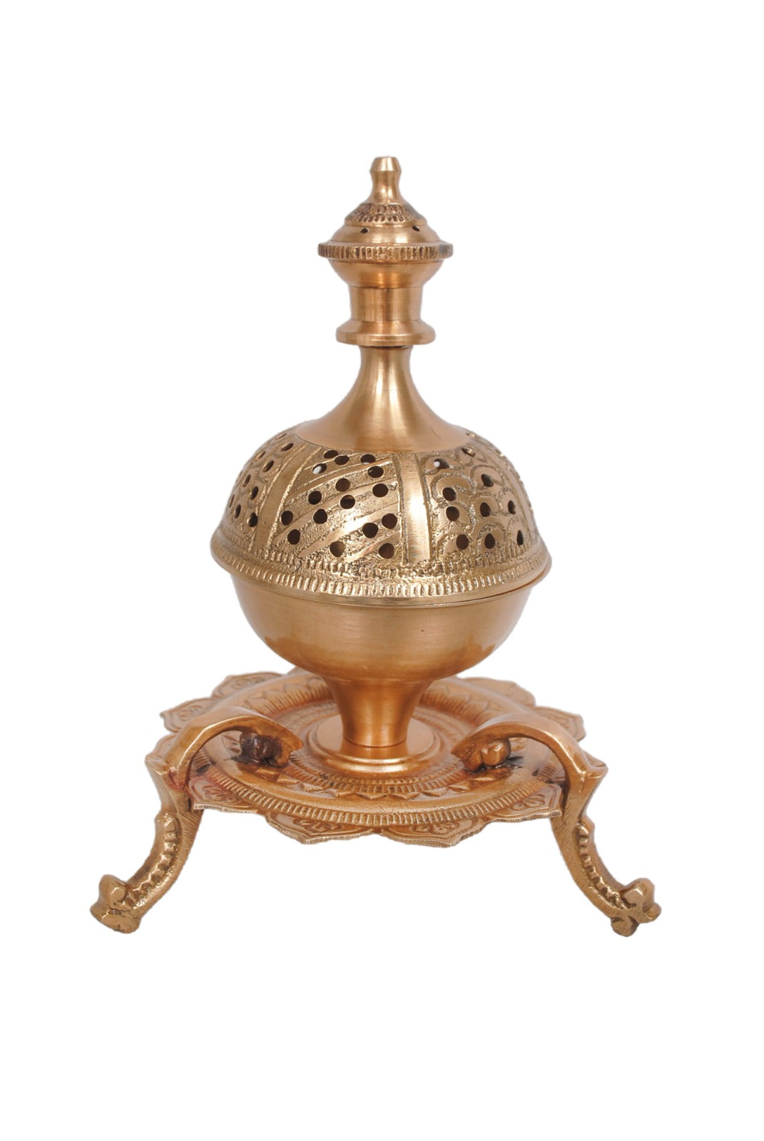 Brass Loban Dhoop Dani with Incense Holder image 0