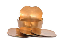 Brass Coasters with Stand, image 0