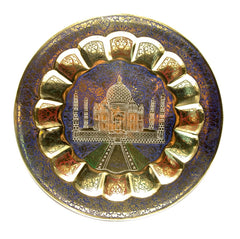 Brass Wall Hanging Plate Taj Mahal-13" image 0