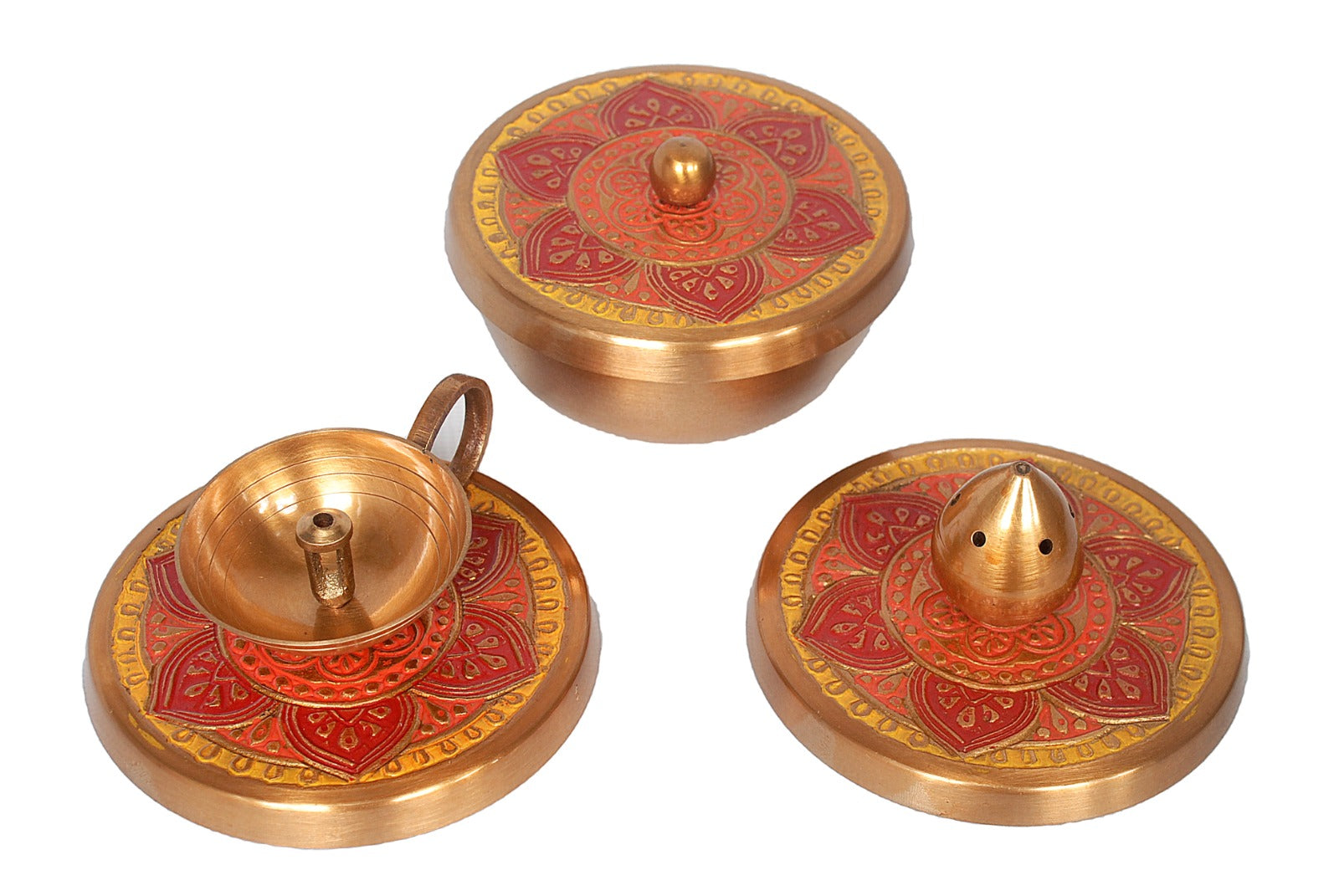 Brass Puja Combo Set with Box image 0