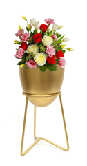 Metal Planter Pot with Metal 12" image 2