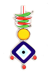 Wooden Fridge Magnet-Evil Eye image 0