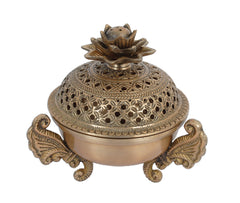 Brass Loban Dhoop Dani with Incense Holder image 0
