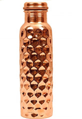 Hammered Copper Water Bottle,750 ML image 0